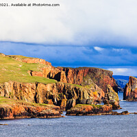 Buy canvas prints of The Drongs Shetland Coast Scotland by Pearl Bucknall