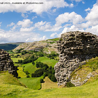 Buy canvas prints of View from Castell Dinas Bran Llangollen Wales by Pearl Bucknall