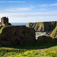 Buy canvas prints of Dunnottar Castle on Scottish Coast Scotland by Pearl Bucknall