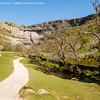 Buy canvas prints of The Pennine Way to Malham Cove Yorkshire Dales by Pearl Bucknall