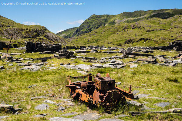 Rhosydd Slate Quarry and Cnicht Snowdonia Wales Picture Board by Pearl Bucknall