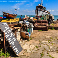 Buy canvas prints of Fishing Boats Deal Kent England by Pearl Bucknall