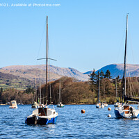 Buy canvas prints of Windermere and Fairfield Horseshoe Lake District by Pearl Bucknall