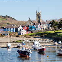 Buy canvas prints of Aberaeron Harbour Ceredigion Wales by Pearl Bucknall