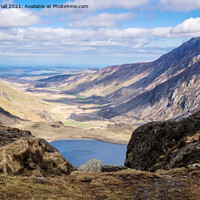 Buy canvas prints of Nameless Cwm to Nant Ffrancon in Snowdonia by Pearl Bucknall