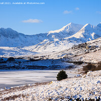 Buy canvas prints of Snowdon in Winter Snow Snowdonia Wales by Pearl Bucknall