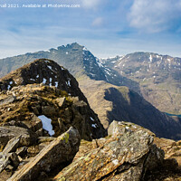 Buy canvas prints of Hiking from Snowdon to Y Lliwedd Snowdonia by Pearl Bucknall