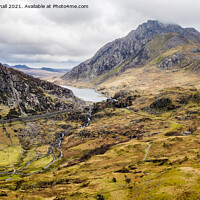Buy canvas prints of Tryfan from Nant Ffrancon Valley in Snowdonia by Pearl Bucknall