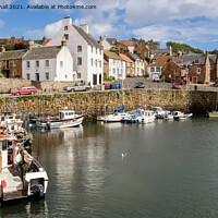 Buy canvas prints of Crail Fishing Village Harbour Fife Scotland by Pearl Bucknall
