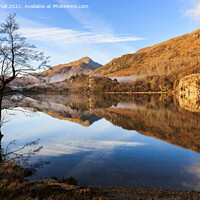 Buy canvas prints of Llyn Gwynant Reflections Snowdonia Wales by Pearl Bucknall