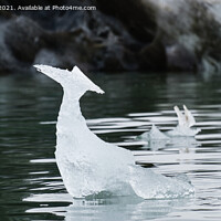 Buy canvas prints of Natural Ice Shapes in Arctic Waters by Pearl Bucknall