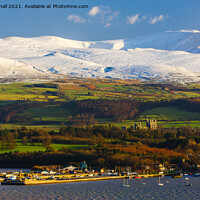 Buy canvas prints of  Scenic View to Bangor from Anglesey Wales by Pearl Bucknall