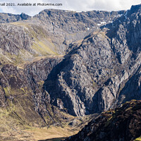 Buy canvas prints of Seniors Ridge above Idwal Slabs in Snowdonia by Pearl Bucknall