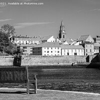 Buy canvas prints of Berwick-upon-Tweed Northumberland in Black and Whi by Pearl Bucknall