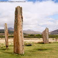 Buy canvas prints of Machrie Moor Standing Stones Arran Scotland by Pearl Bucknall