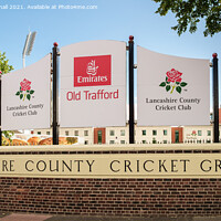 Buy canvas prints of Old Trafford at Lancashire County Cricket Ground by Pearl Bucknall