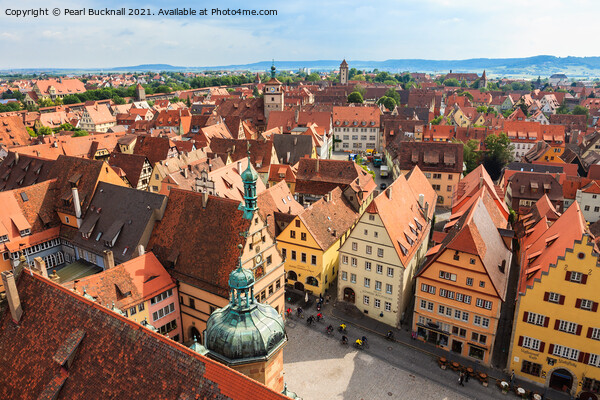 Rothenburg Rooftops Germany Picture Board by Pearl Bucknall