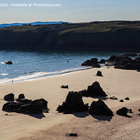 Buy canvas prints of Sparkling Sea in Sango Bay Scotland by Pearl Bucknall