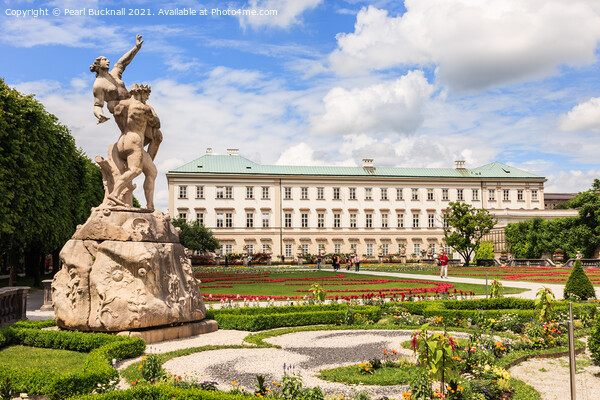 Mirabell Palace Gardens Statue Salzburg Austria Picture Board by Pearl Bucknall