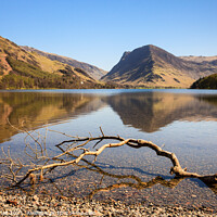 Buy canvas prints of Buttermere Reflections Lake District  by Pearl Bucknall