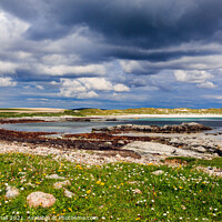 Buy canvas prints of Machair and Beach North Uist by Pearl Bucknall