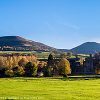 Buy canvas prints of Eildon Hills in Autumn Scottish Borders by Pearl Bucknall
