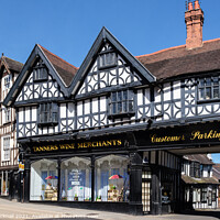 Buy canvas prints of Shrewsbury Street Scene Shropshire Town by Pearl Bucknall