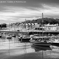 Buy canvas prints of Aberaeron Wales Black and White by Pearl Bucknall