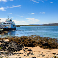 Buy canvas prints of Caledonian MacBrayne Ferry Isle of Uist Scotland by Pearl Bucknall