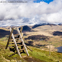 Buy canvas prints of View to Snowdon from Nantlle Ridge by Pearl Bucknall