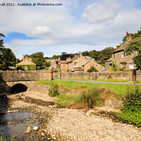 Buy canvas prints of Downham Beck and Village by Pearl Bucknall