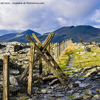 Buy canvas prints of Mountain Walk Snowdonia Landscape Wales by Pearl Bucknall