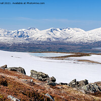 Buy canvas prints of Arctic Tundra and Snow-capped Mountains in Norway by Pearl Bucknall