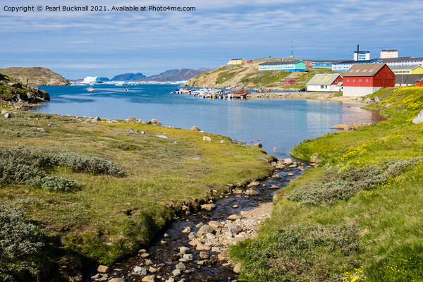 Narsaq Landscape Greenland Coast Picture Board by Pearl Bucknall