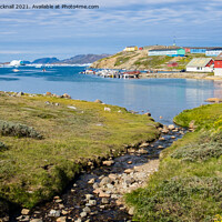 Buy canvas prints of Narsaq Landscape Greenland Coast by Pearl Bucknall