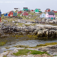 Buy canvas prints of Inuit Village Greenland by Pearl Bucknall