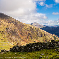 Buy canvas prints of Y Lliwedd Mountain from Yr Aran Snowdonia by Pearl Bucknall