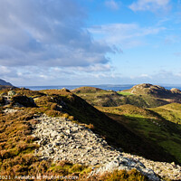Buy canvas prints of View West on Conwy Mountain on North Wales Coast by Pearl Bucknall