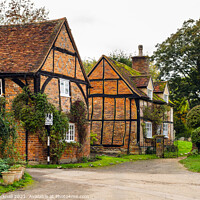 Buy canvas prints of Period Cottages in Buckinghamshire Village by Pearl Bucknall