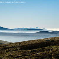 Buy canvas prints of Snowdonia Hills Cloud Inversion Wales by Pearl Bucknall