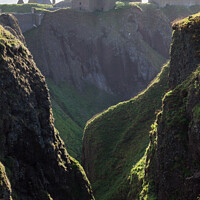 Buy canvas prints of Dunnottar Castle on Cliffs Scotland by Pearl Bucknall