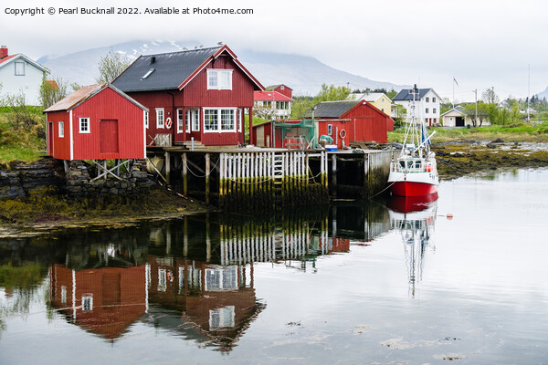 Nes Fishing Village Vega Island Norway Picture Board by Pearl Bucknall