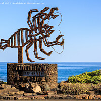 Buy canvas prints of César Manrique Lobster Sculpture Lanzarote by Pearl Bucknall