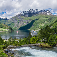 Buy canvas prints of Geiranger Fjord on Norway Coast by Pearl Bucknall