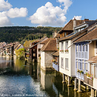 Buy canvas prints of River Loue in Ornans France by Pearl Bucknall