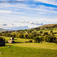 Buy canvas prints of Countryside Wenslydale Yorkshire Dales by Pearl Bucknall