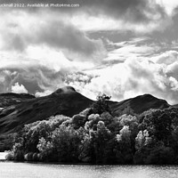 Buy canvas prints of Cat Bells or Catbells Derwentwater Black and White by Pearl Bucknall