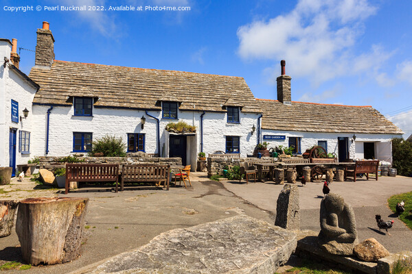 The Charming English Village Pub Dorset Picture Board by Pearl Bucknall