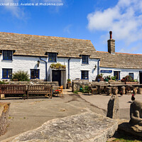 Buy canvas prints of The Charming English Village Pub Dorset by Pearl Bucknall