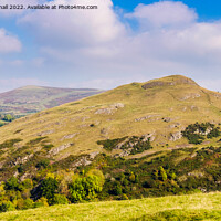 Buy canvas prints of View to Roundton Hill Iron Age Hillfort in Powys by Pearl Bucknall